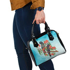 Australia Black Cockatoo and Eucalyptus Shoulder Handbag Blue Spirit of Aussie Native Bird - Aussie Hoodie