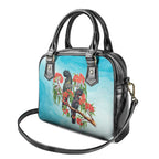 Australia Black Cockatoo and Eucalyptus Shoulder Handbag Blue Spirit of Aussie Native Bird - Aussie Hoodie