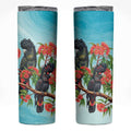 Australia Black Cockatoo and Eucalyptus Skinny Tumbler Blue Spirit of Aussie Native Bird - Aussie Hoodie