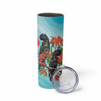 Australia Black Cockatoo and Eucalyptus Skinny Tumbler Blue Spirit of Aussie Native Bird - Aussie Hoodie