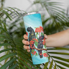 Australia Black Cockatoo and Eucalyptus Skinny Tumbler Blue Spirit of Aussie Native Bird - Aussie Hoodie