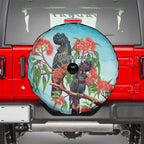 Australia Black Cockatoo and Eucalyptus Spare Tire Cover Blue Spirit of Aussie Native Bird - Aussie Hoodie