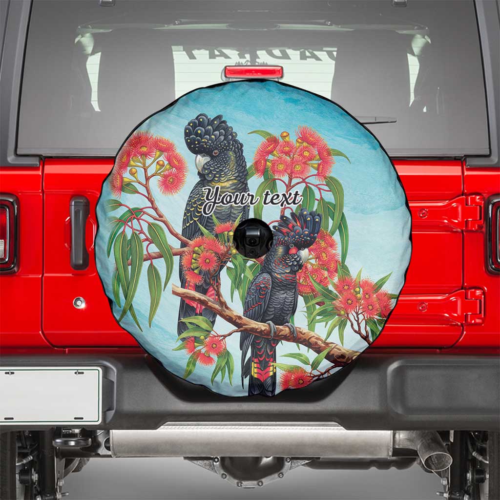 Australia Black Cockatoo and Eucalyptus Spare Tire Cover Blue Spirit of Aussie Native Bird - Aussie Hoodie