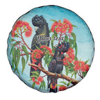 Australia Black Cockatoo and Eucalyptus Spare Tire Cover Blue Spirit of Aussie Native Bird - Aussie Hoodie