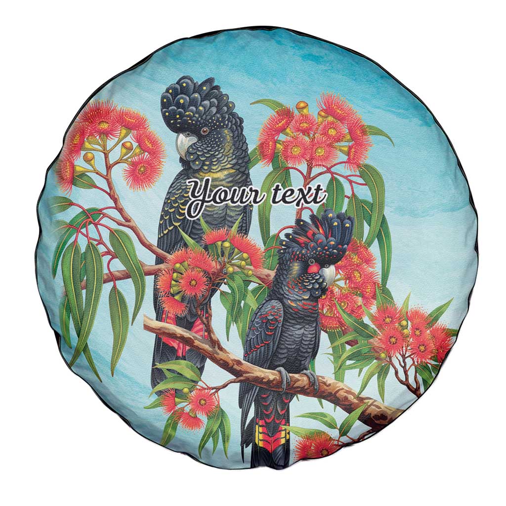 Australia Black Cockatoo and Eucalyptus Spare Tire Cover Blue Spirit of Aussie Native Bird - Aussie Hoodie