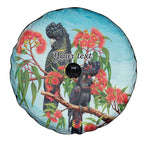 Australia Black Cockatoo and Eucalyptus Spare Tire Cover Blue Spirit of Aussie Native Bird - Aussie Hoodie