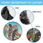 Australia Black Cockatoo and Eucalyptus Spare Tire Cover Blue Spirit of Aussie Native Bird - Aussie Hoodie
