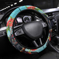 Australia Black Cockatoo and Eucalyptus Steering Wheel Cover Blue Spirit of Aussie Native Bird - Aussie Hoodie