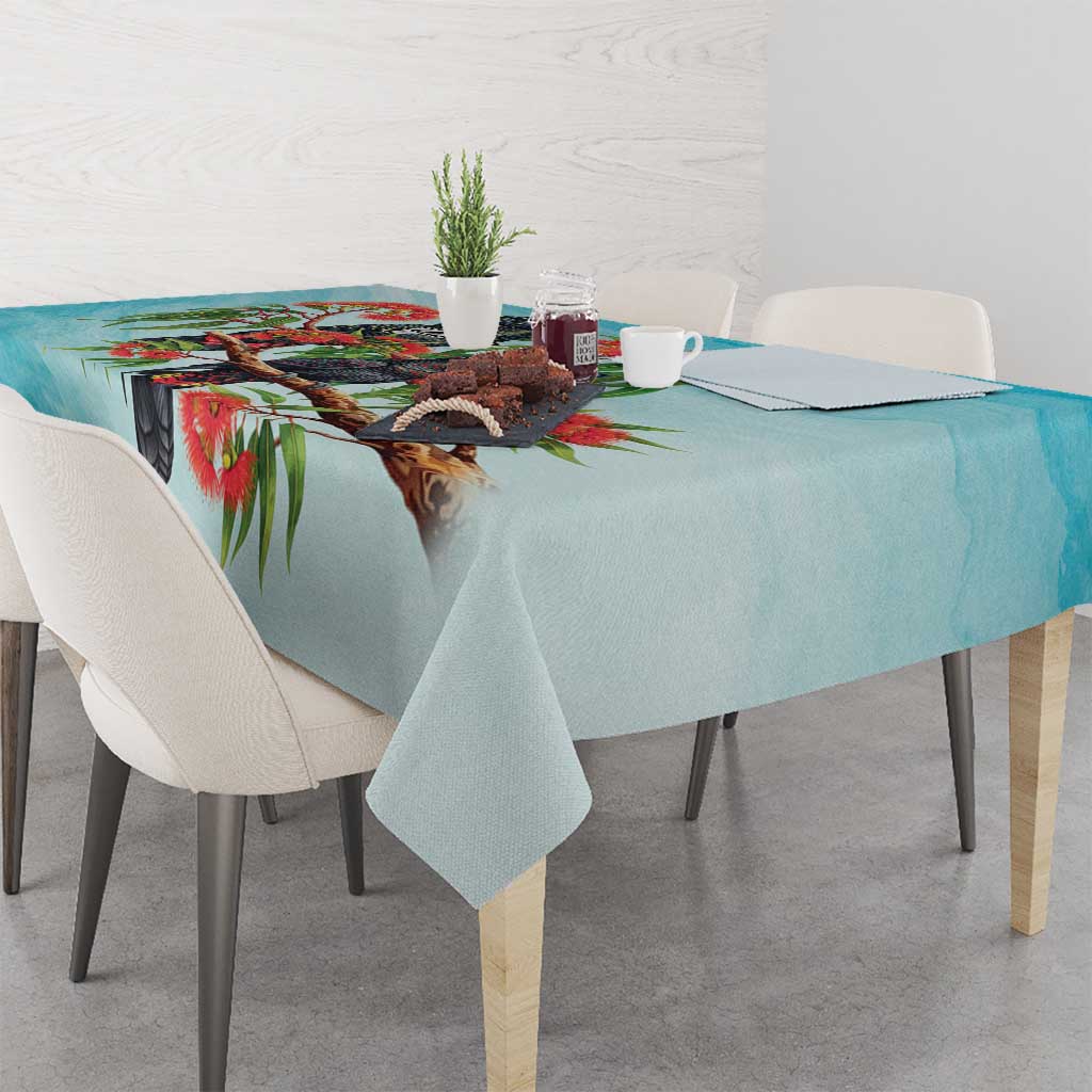 Australia Black Cockatoo and Eucalyptus Tablecloth Blue Spirit of Aussie Native Bird - Aussie Hoodie