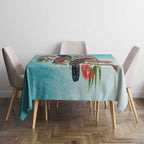 Australia Black Cockatoo and Eucalyptus Tablecloth Blue Spirit of Aussie Native Bird - Aussie Hoodie