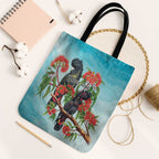 Australia Black Cockatoo and Eucalyptus Tote Bag Blue Spirit of Aussie Native Bird - Aussie Hoodie