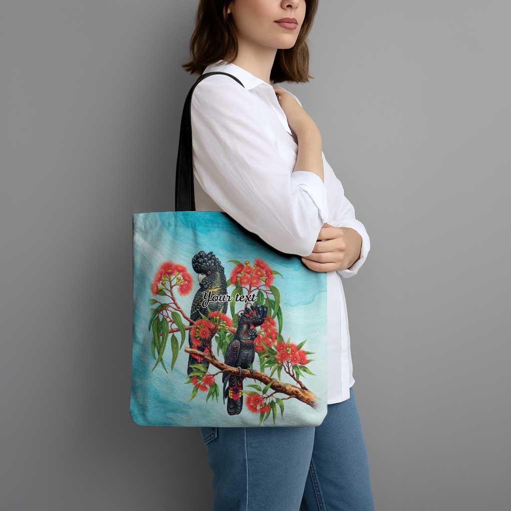 Australia Black Cockatoo and Eucalyptus Tote Bag Blue Spirit of Aussie Native Bird - Aussie Hoodie