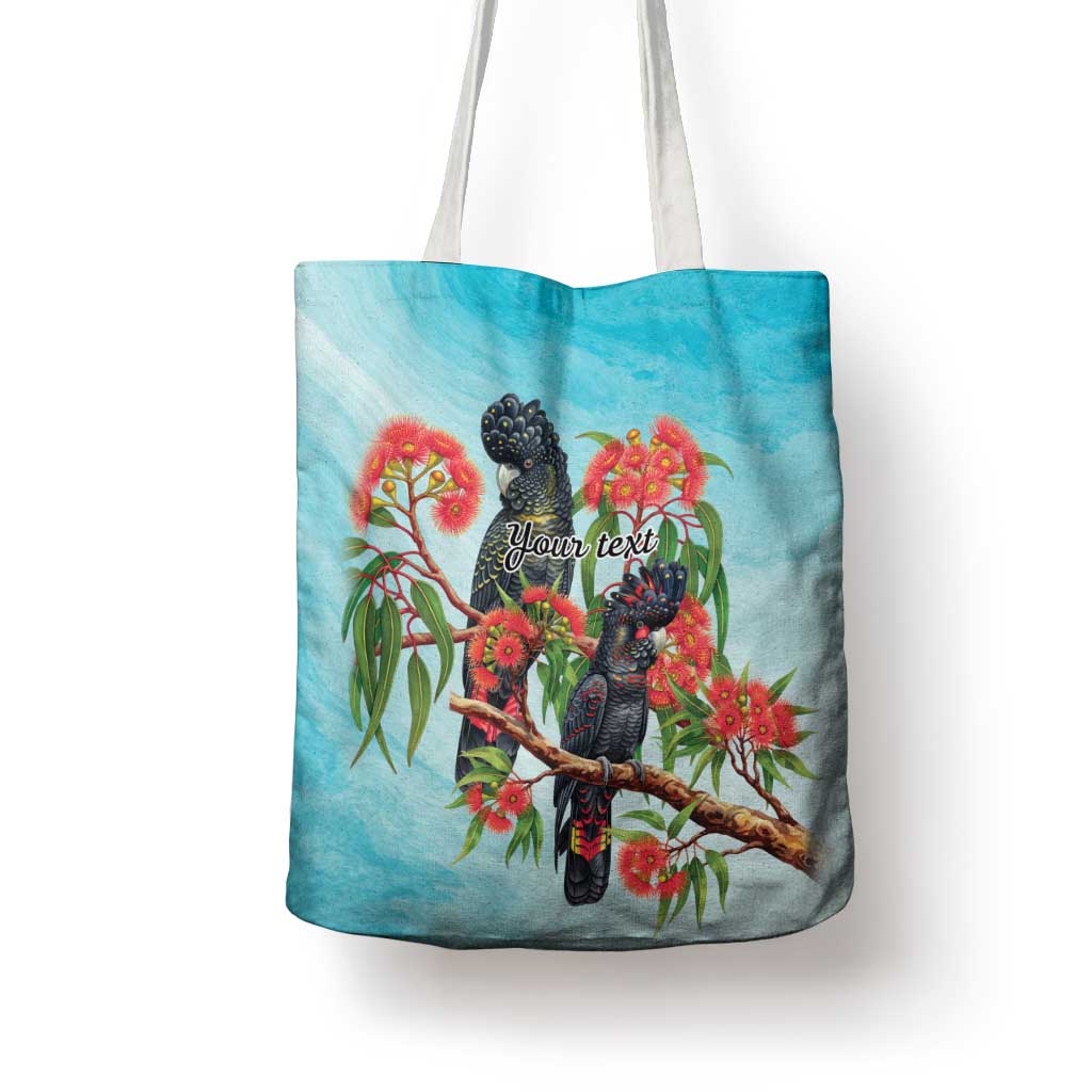 Australia Black Cockatoo and Eucalyptus Tote Bag Blue Spirit of Aussie Native Bird - Aussie Hoodie