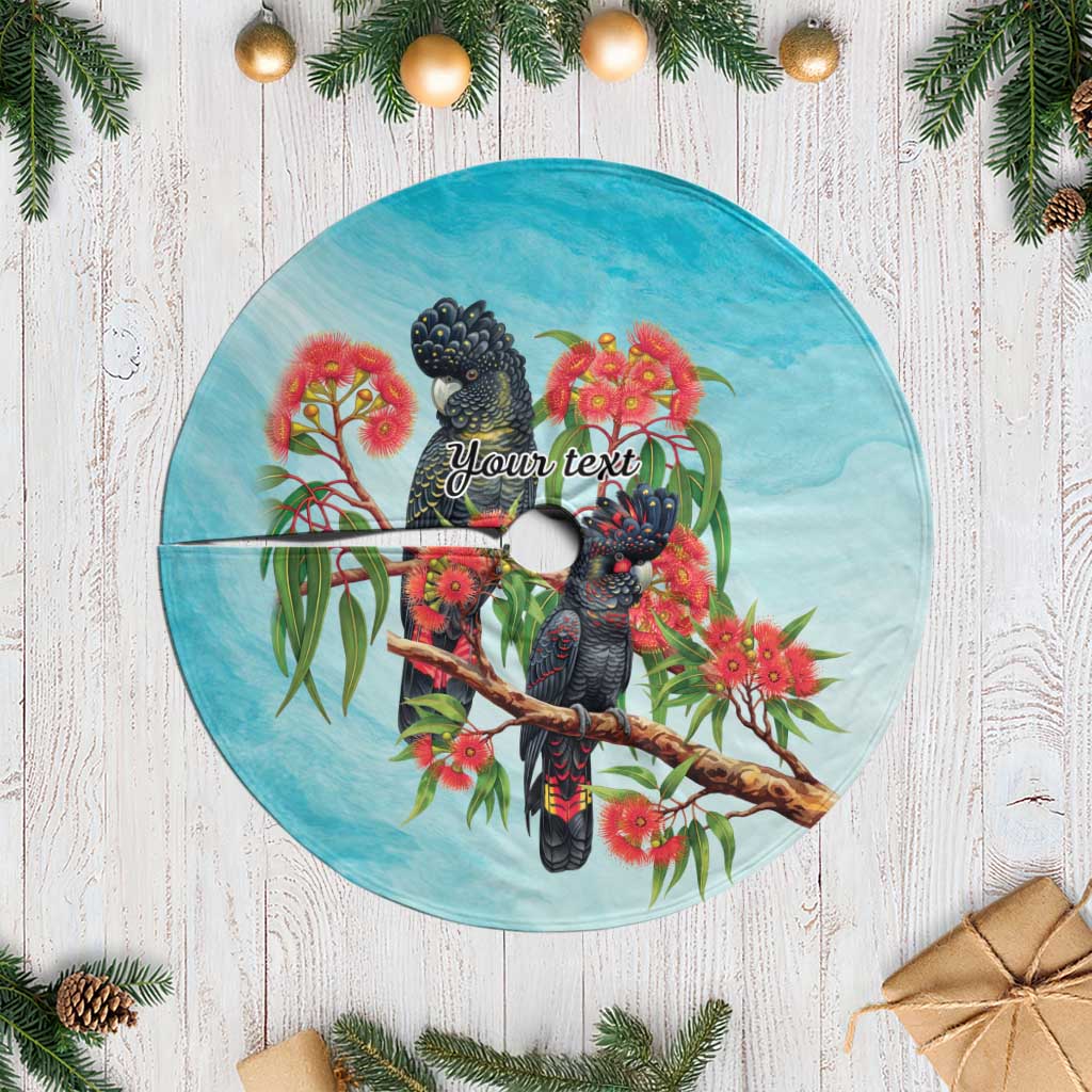 Australia Black Cockatoo and Eucalyptus Tree Skirt Blue Spirit of Aussie Native Bird - Aussie Hoodie