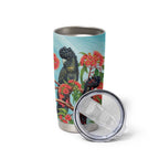 Australia Black Cockatoo and Eucalyptus Tumbler Cup Blue Spirit of Aussie Native Bird - Aussie Hoodie