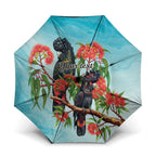 Australia Black Cockatoo and Eucalyptus Umbrella Blue Spirit of Aussie Native Bird - Aussie Hoodie