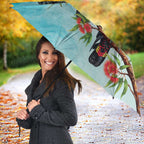 Australia Black Cockatoo and Eucalyptus Umbrella Blue Spirit of Aussie Native Bird - Aussie Hoodie