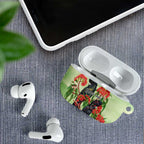 Australia Black Cockatoo and Eucalyptus AirPods Case Green Spirit of Aussie Native Bird - Aussie Hoodie