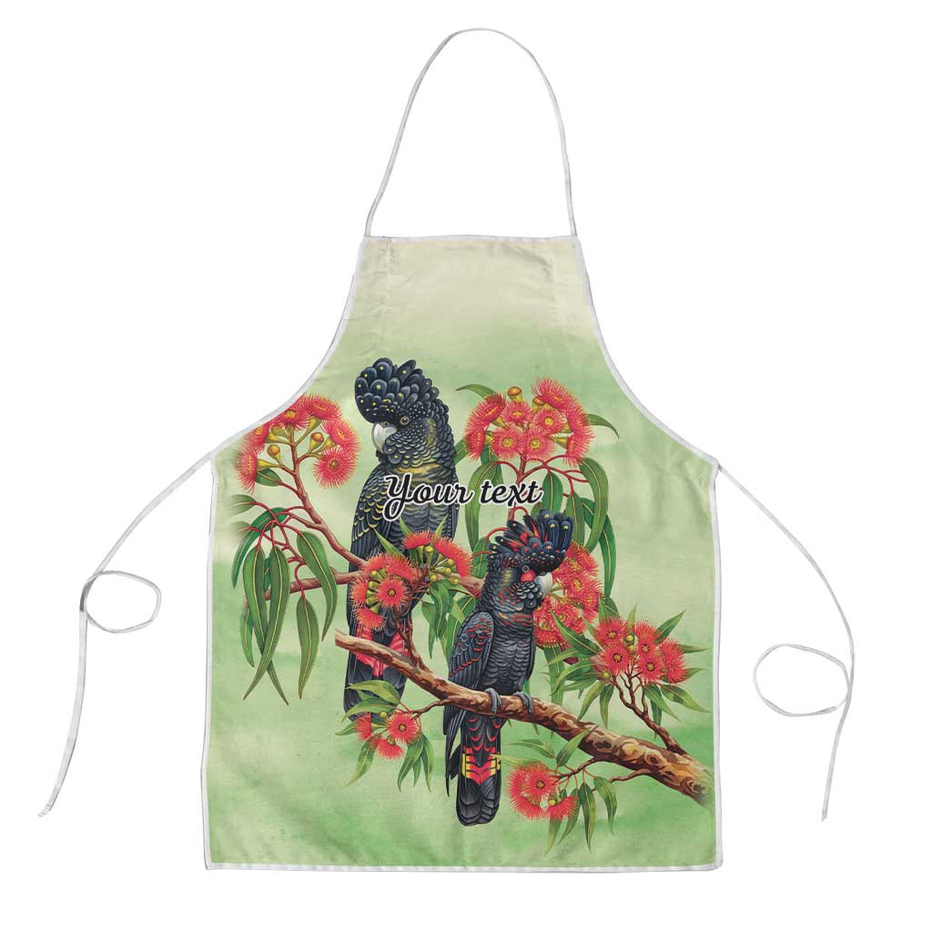 Australia Black Cockatoo and Eucalyptus Apron Green Spirit of Aussie Native Bird - Aussie Hoodie