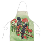 Australia Black Cockatoo and Eucalyptus Apron Green Spirit of Aussie Native Bird - Aussie Hoodie