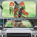 Australia Black Cockatoo and Eucalyptus Auto Sun Shade Green Spirit of Aussie Native Bird - Aussie Hoodie