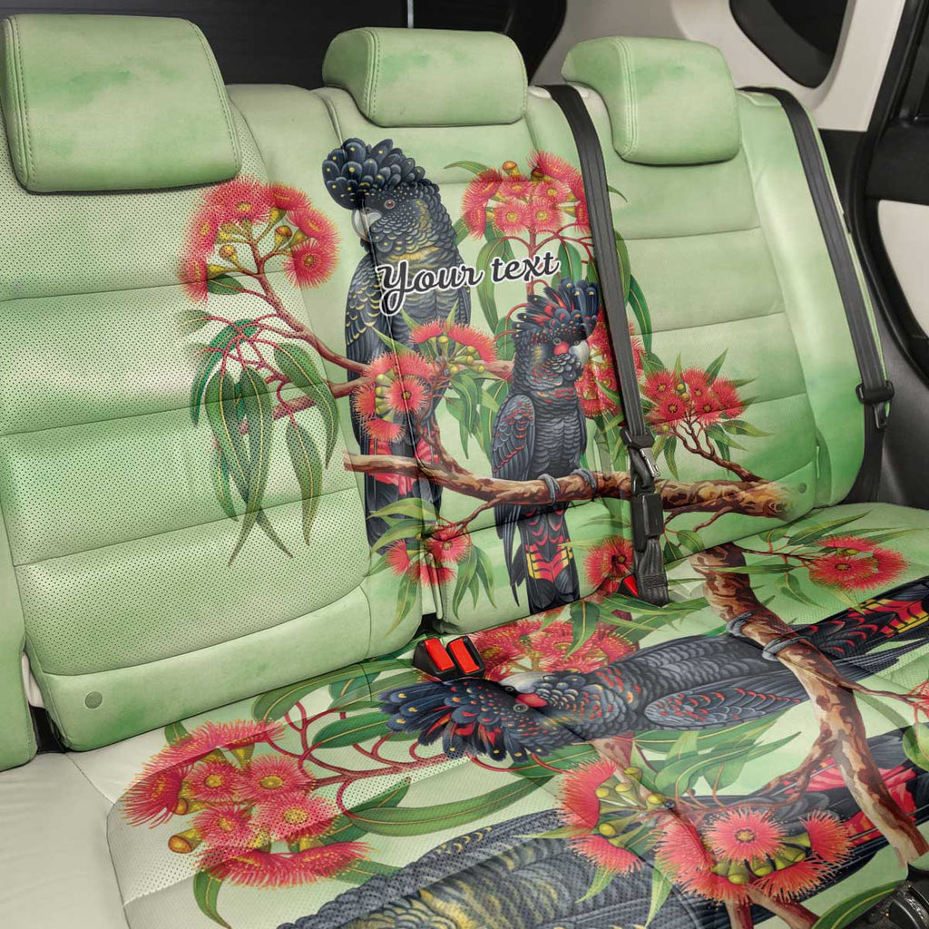 Australia Black Cockatoo and Eucalyptus Back Car Seat Cover Green Spirit of Aussie Native Bird - Aussie Hoodie