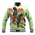Australia Black Cockatoo and Eucalyptus Baseball Jacket Green Spirit of Aussie Native Bird - Aussie Hoodie