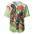 Australia Black Cockatoo and Eucalyptus Baseball Jersey Green Spirit of Aussie Native Bird - Aussie Hoodie