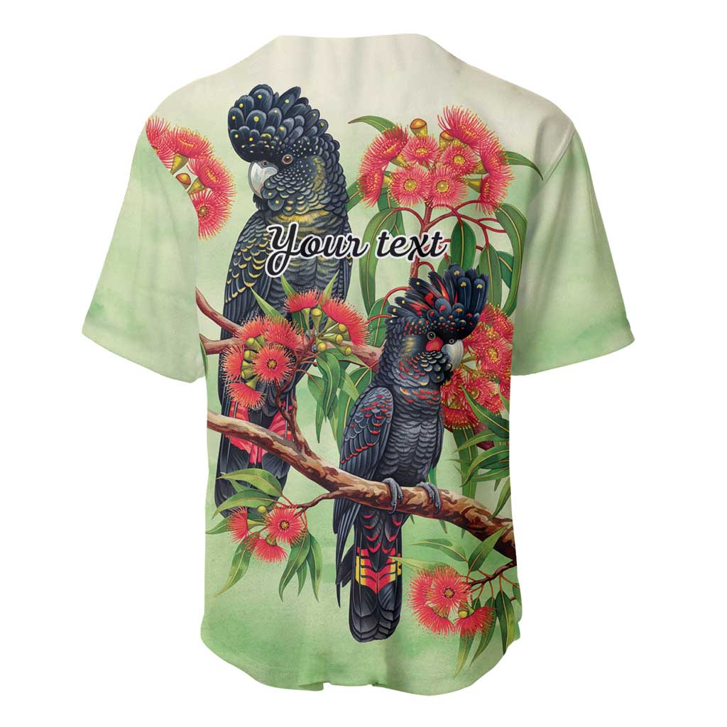 Australia Black Cockatoo and Eucalyptus Baseball Jersey Green Spirit of Aussie Native Bird - Aussie Hoodie