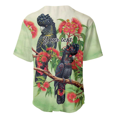 Australia Black Cockatoo and Eucalyptus Baseball Jersey Green Spirit of Aussie Native Bird - Aussie Hoodie