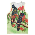 Australia Black Cockatoo and Eucalyptus Basketball Jersey Green Spirit of Aussie Native Bird - Aussie Hoodie