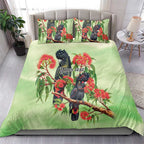 Australia Black Cockatoo and Eucalyptus Bedding Set Green Spirit of Aussie Native Bird - Aussie Hoodie