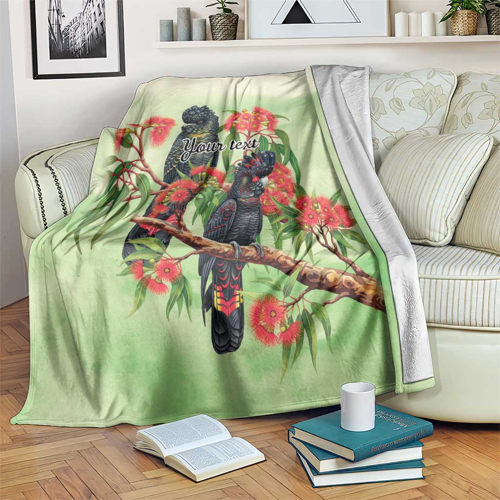 Australia Black Cockatoo and Eucalyptus Blanket Green Spirit of Aussie Native Bird - Aussie Hoodie