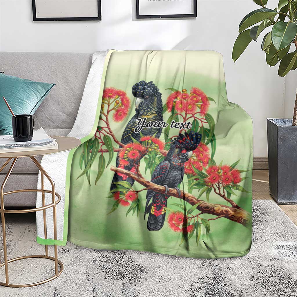 Australia Black Cockatoo and Eucalyptus Blanket Green Spirit of Aussie Native Bird - Aussie Hoodie