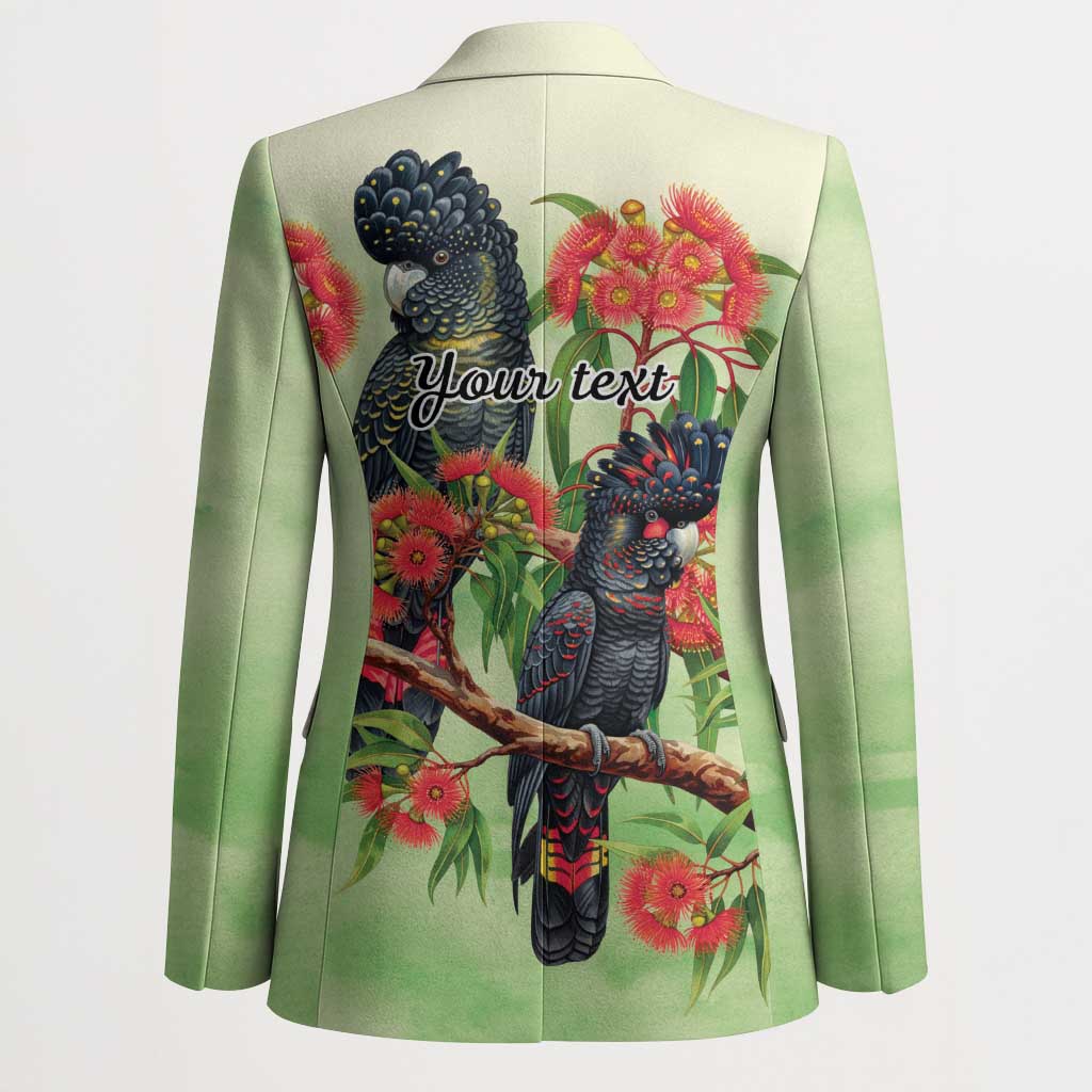 Australia Black Cockatoo and Eucalyptus Blazer Green Spirit of Aussie Native Bird - Aussie Hoodie