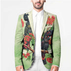 Australia Black Cockatoo and Eucalyptus Blazer Green Spirit of Aussie Native Bird - Aussie Hoodie