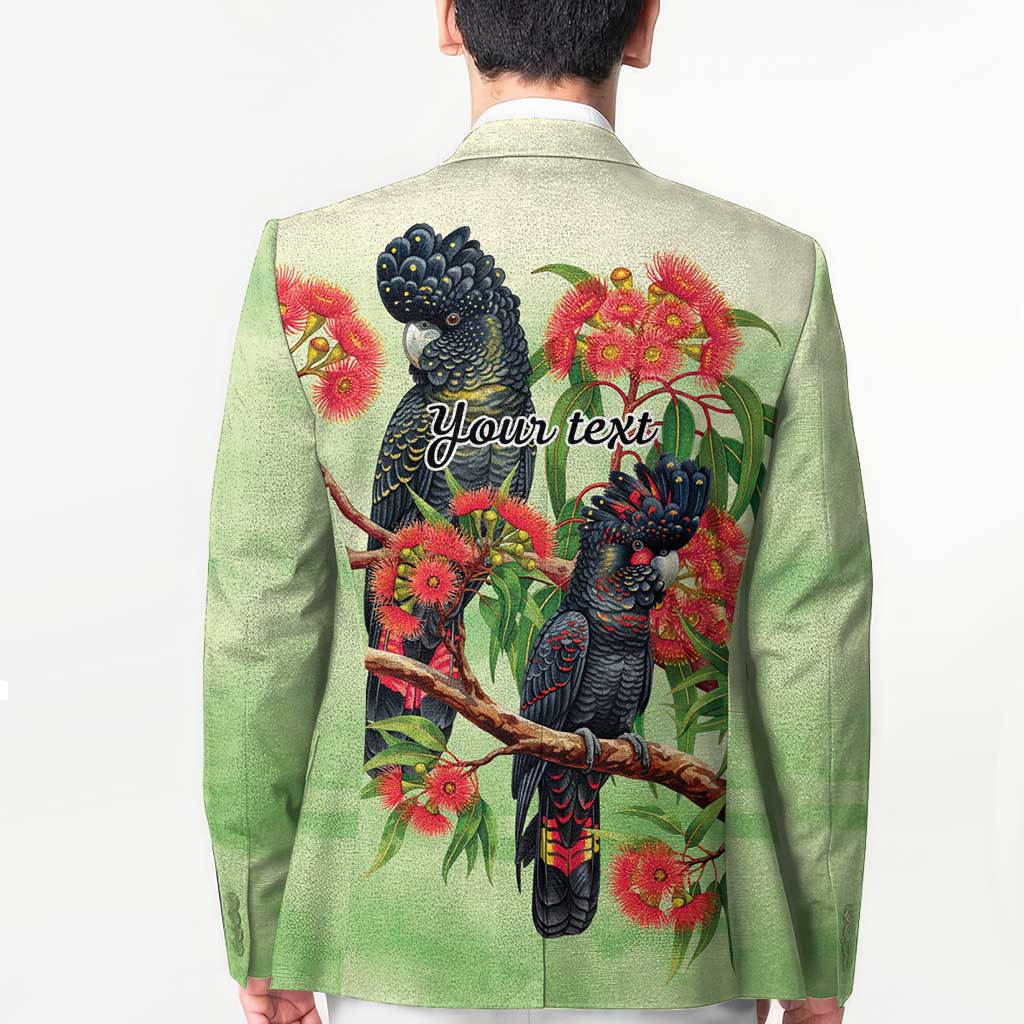 Australia Black Cockatoo and Eucalyptus Blazer Green Spirit of Aussie Native Bird - Aussie Hoodie
