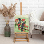 Australia Black Cockatoo and Eucalyptus Canvas Wall Art Green Spirit of Aussie Native Bird - Aussie Hoodie