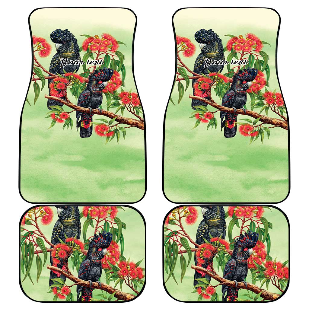 Australia Black Cockatoo and Eucalyptus Car Mats Green Spirit of Aussie Native Bird - Aussie Hoodie