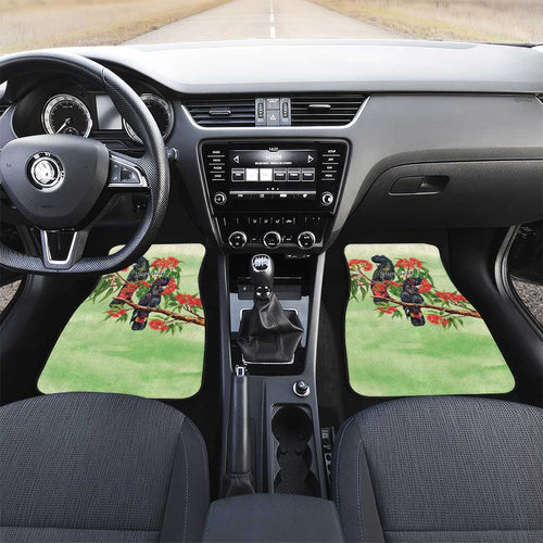 Australia Black Cockatoo and Eucalyptus Car Mats Green Spirit of Aussie Native Bird - Aussie Hoodie