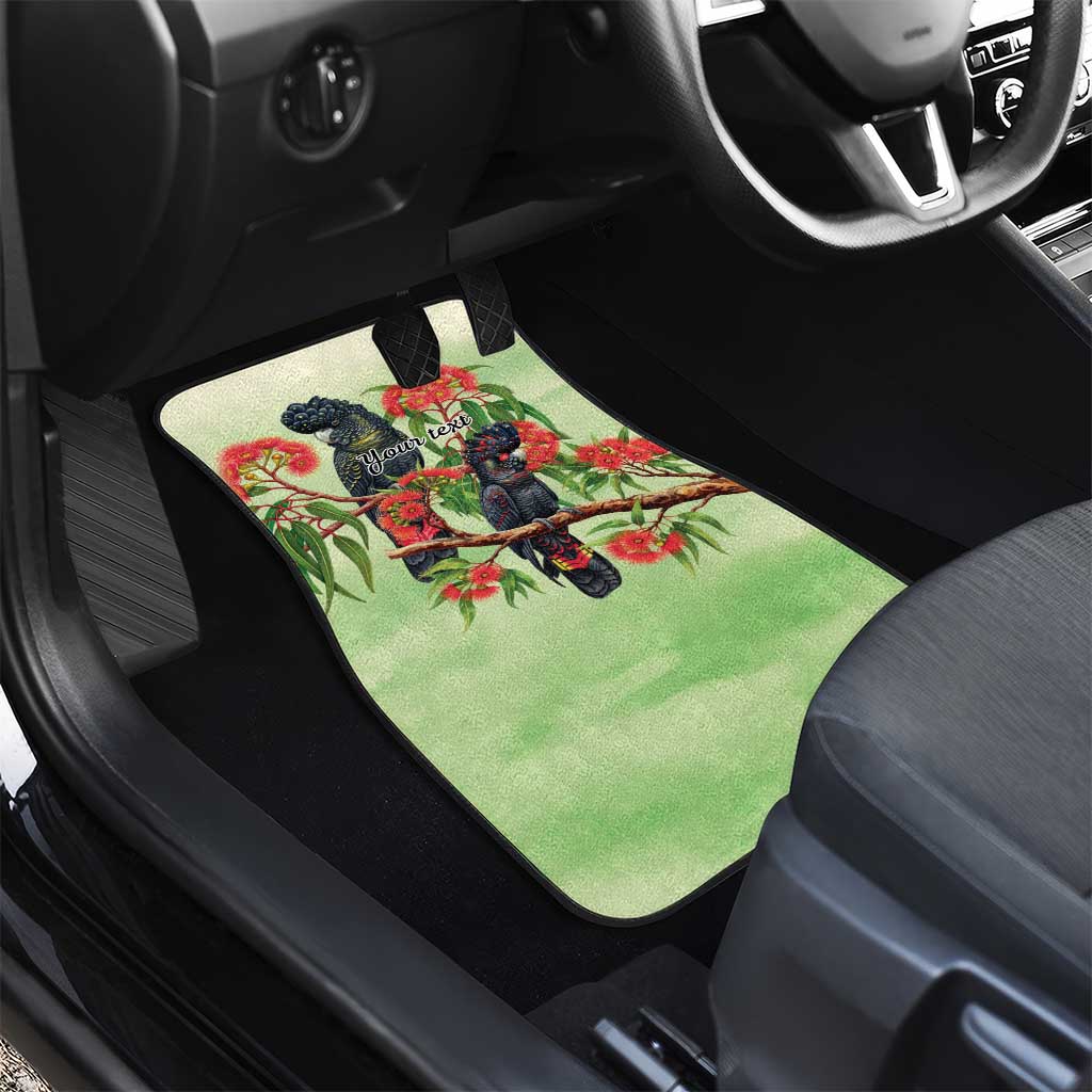 Australia Black Cockatoo and Eucalyptus Car Mats Green Spirit of Aussie Native Bird - Aussie Hoodie