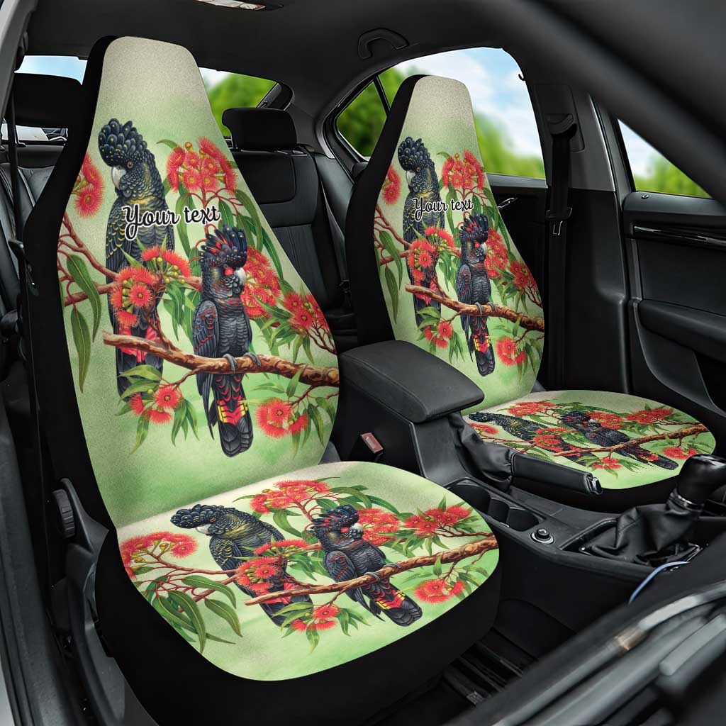 Australia Black Cockatoo and Eucalyptus Car Seat Cover Green Spirit of Aussie Native Bird - Aussie Hoodie