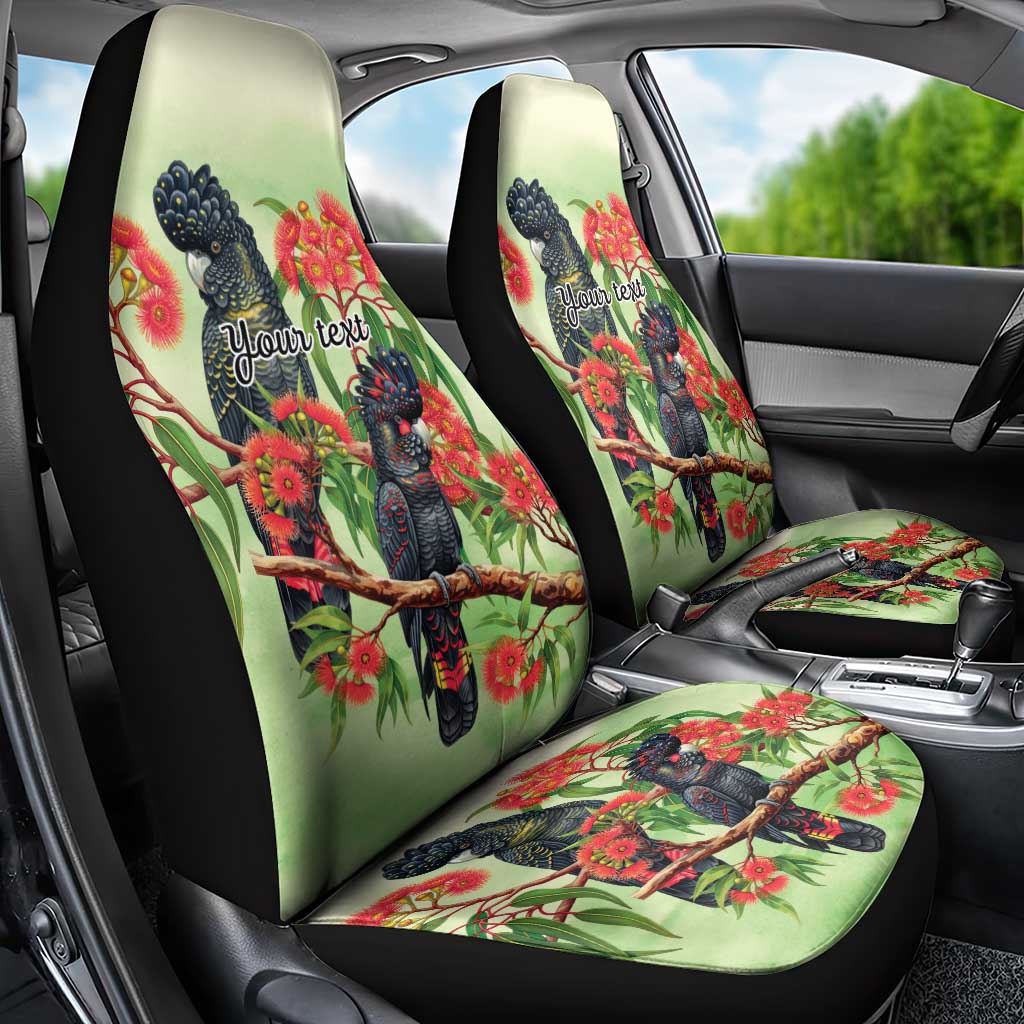 Australia Black Cockatoo and Eucalyptus Car Seat Cover Green Spirit of Aussie Native Bird - Aussie Hoodie