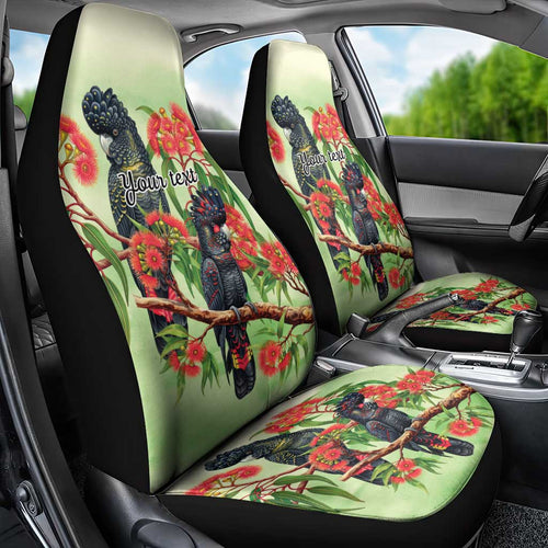 Australia Black Cockatoo and Eucalyptus Car Seat Cover Green Spirit of Aussie Native Bird - Aussie Hoodie
