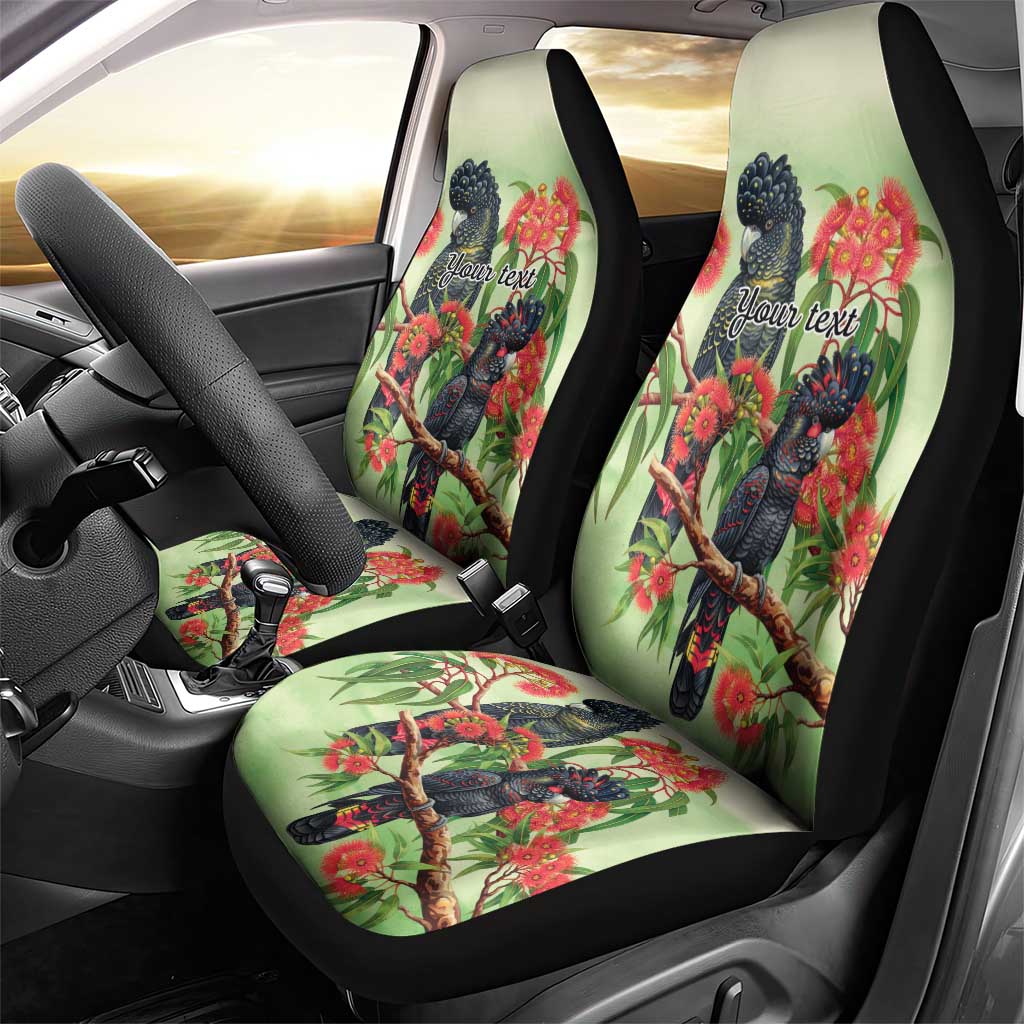 Australia Black Cockatoo and Eucalyptus Car Seat Cover Green Spirit of Aussie Native Bird - Aussie Hoodie