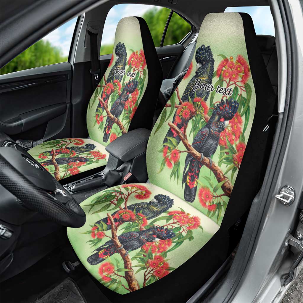 Australia Black Cockatoo and Eucalyptus Car Seat Cover Green Spirit of Aussie Native Bird - Aussie Hoodie