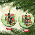 Australia Black Cockatoo and Eucalyptus Ceramic Ornament Green Spirit of Aussie Native Bird - Aussie Hoodie