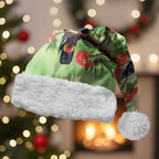 Australia Black Cockatoo and Eucalyptus Christmas Santa Hat Green Spirit of Aussie Native Bird - Aussie Hoodie