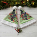 Australia Black Cockatoo and Eucalyptus Christmas Santa Hat Green Spirit of Aussie Native Bird - Aussie Hoodie