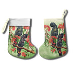 Australia Black Cockatoo and Eucalyptus Christmas Stocking Green Spirit of Aussie Native Bird - Aussie Hoodie